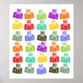 Poster Caméras colorés (Devant)