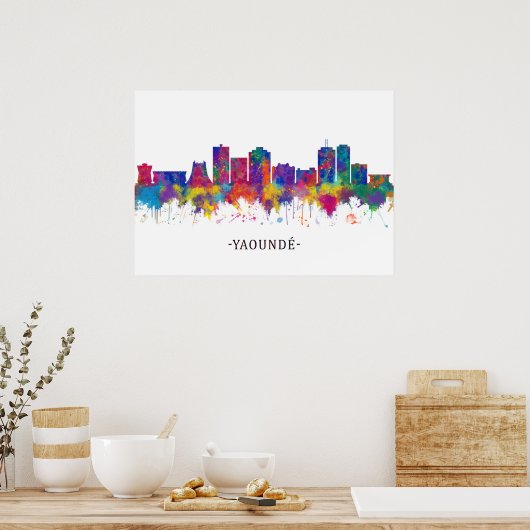 Poster Cameroun Skyline (Cuisine)