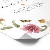 Poster CAMILLA Boho Fleur sauvage Fille Bébé Voeux Pour B (Coin)