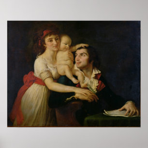 Poster Camille Desmoulins son épouse Lucile et leur