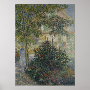 Poster Camille Monet dans le jardin