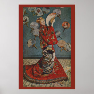 Poster Camille Monet en costume japonais par Claude Monet