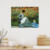 Poster Camille Monet et Child, (Cuisine)