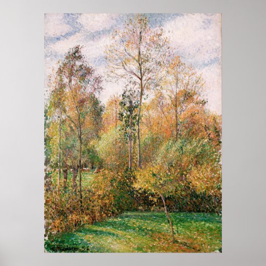 Poster Camille Pissarro - Automne, Poplars, Eragny (Devant)