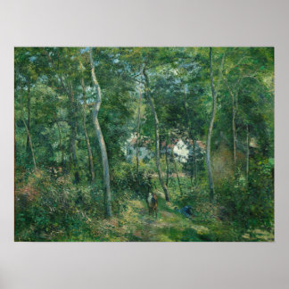 Poster Camille Pissarro Bord de Bois près de L'Hermitage