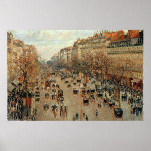 Poster Camille Pissarro Boulevard Montmartre Peinture