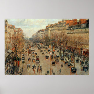 Poster Camille Pissarro Boulevard Montmartre Peinture