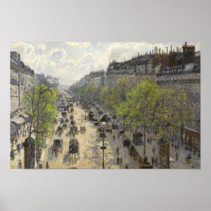 Poster Camille Pissarro - Boulevard Montmartre, Printemps