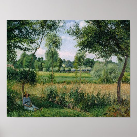 Poster Camille Pissarro - Effet Soleil du matin, Eragny (Devant)