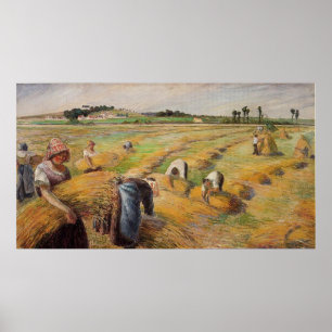 Poster Camille Pissarro - La Récolte 1882 Grain Agricole