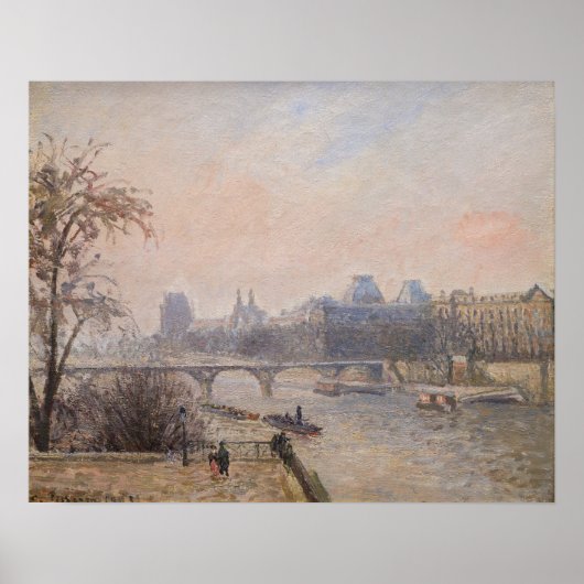 Poster Camille Pissarro - La Seine et le Louvre (Devant)