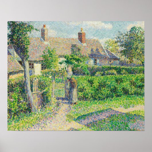 Poster Camille Pissarro - Maisons de paysans, Eragny (Devant)