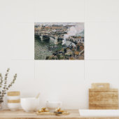 Poster Camille Pissarro Pont Boieldieu à Rouen Peinture (Cuisine)