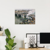 Poster Camille Pissarro Pont Boieldieu à Rouen Peinture (Bureau à domicile)