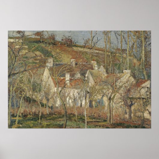Poster Camille Pissarro - Toits rouges, coin d'un village (Devant)