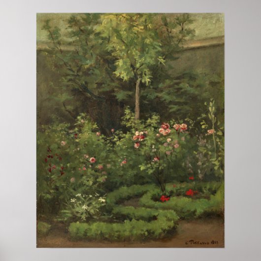 Poster Camille Pissarro | Un jardin Rose (Devant)