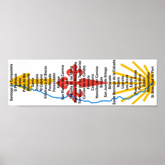 Poster Camino de Santiago (Voorkant)