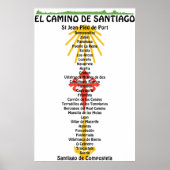 Poster Camino de Santiago Le chemin de saint Jacques 0312 (Devant)