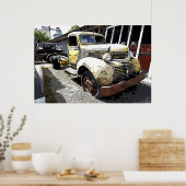 POSTER CAMION À PLATEAU DE L'ÈRE DE LA GUERRE 1946 (Cuisine)