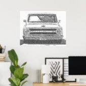 Poster Camion Chevy Croché (Bureau à domicile)