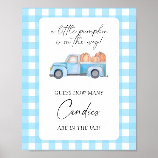 Poster Camion citrouille - devinez combien de bonbons Pos (Devant)