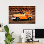 Poster Camion citrouilles, (Bureau à domicile)
