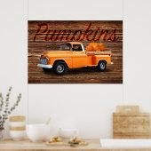 Poster Camion citrouilles, (Cuisine)