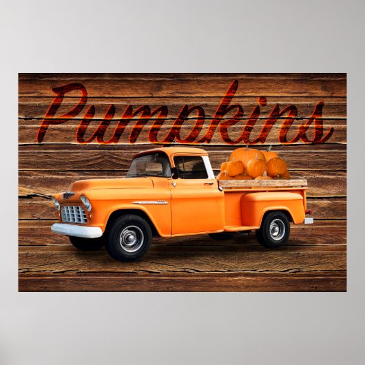 Poster Camion citrouilles, (Devant)