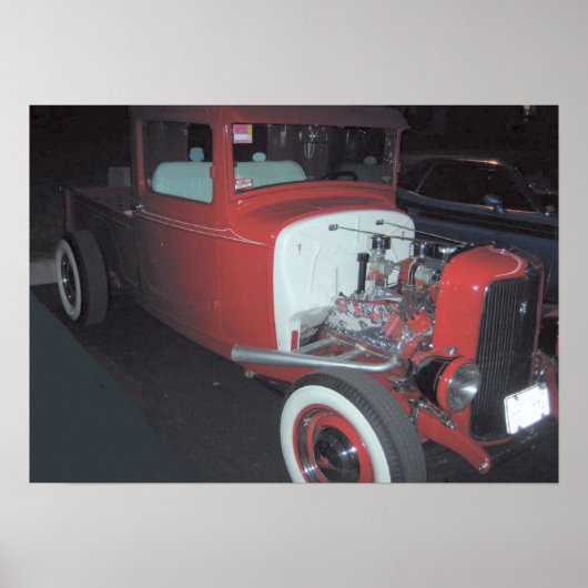 Poster Camion classique et moteur (Devant)