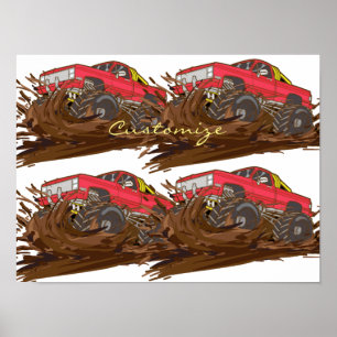 Poster Camion de boue à 4 roues Thunder_Cove