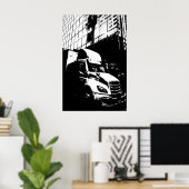 Poster Camion de Camion Posterisé à Montréal Canada (Bureau à domicile)