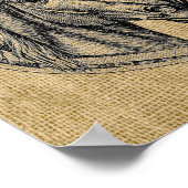 Poster Camion de cheval vintage sur Burlap (Coin)