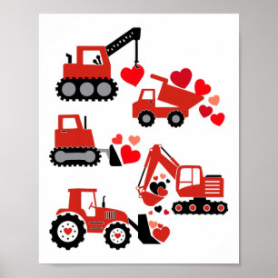 Poster Camion De Construction Je T'Ai Creusé Drôle Garçon