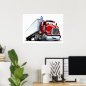 Poster Camion de dessin (Bureau à domicile)
