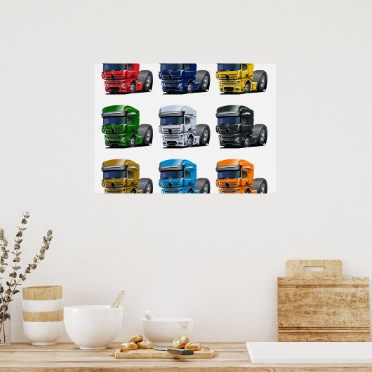 Poster Camion de dessin (Cuisine)