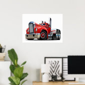 Poster Camion de dessin (Bureau à domicile)