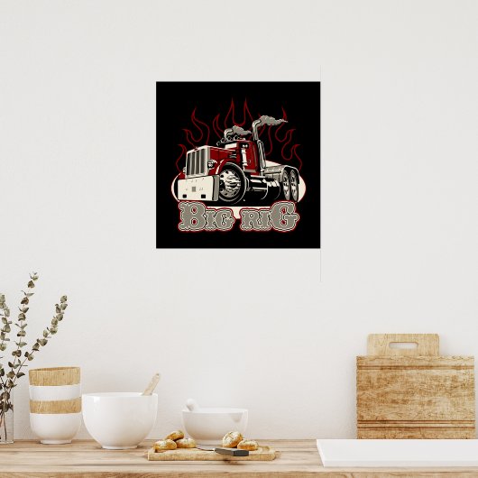 Poster Camion de dessin (Cuisine)