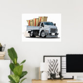 Poster Camion de dessin (Bureau à domicile)