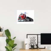 Poster Camion de dessin (Bureau à domicile)