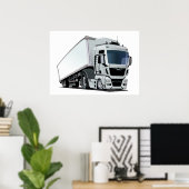 Poster Camion de dessin (Bureau à domicile)