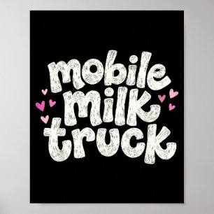Poster Camion de lait mobile allaitement maman drôle alla