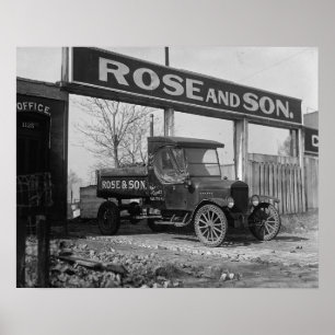 Poster Camion de livraison de charbon, 1925. Photo ancien