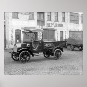 Poster Camion de livraison de fournitures automobiles, 19