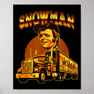 Poster Camion de neige rétro des années 70 Vintage Groovy