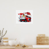 Poster Camion de Noël de dessin animé (Cuisine)
