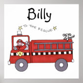 Poster Camion de pompiers (Devant)