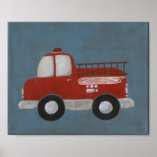 Poster Camion de pompiers 8 X 10