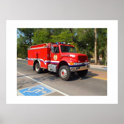Poster Camion de pompiers à Manitou Springs (Devant)