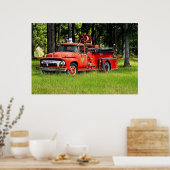 Poster Camion de pompiers antique (Cuisine)