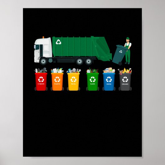 Poster Camion de recyclage (Devant)